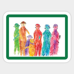 Psychedelic Meerkats Sticker